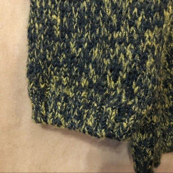 UO | Silence + Noise V-Neck Wool Blend Marled Knit Chunky Pullover Sweater Sz M - Picture 6 of 9